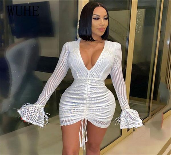 wuhe sequin v neck pleated lantern sleeve drawstring nightclub party dress ostrich feather birthday dress for women4399834, Black;gray
wuhe sequin v neck pleated lantern sleeve drawstring nightclub party dress ostrich feather birthday dress for women4399834, Black;gray