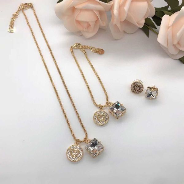 r miumiu fashion necklace temperament love inlaid rhinestone bracelet sweet and elegant long hanging pearl earrings women's luxury jewe, Silver
r miumiu fashion necklace temperament love inlaid rhinestone bracelet sweet and elegant long hanging pearl earrings women's luxury jewe, Silver