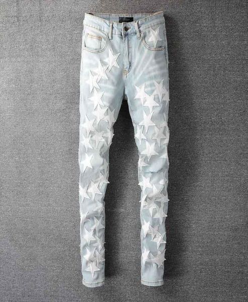 men039s jeans kiovno star patches streetwear ripped stretch denim trousers washed skinny pants4976210, Blue
men039s jeans kiovno star patches streetwear ripped stretch denim trousers washed skinny pants4976210, Blue