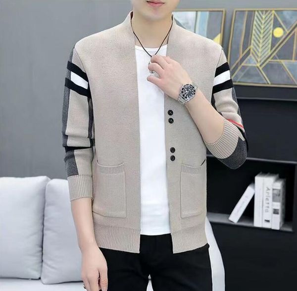 luxury clothes mens sweater for designer sweaters casual knit contrast color long-sleeved autumn fashion classic ladies collar cotton coat, White;black
luxury clothes mens sweater for designer sweaters casual knit contrast color long-sleeved autumn fashion classic ladies collar cotton coat, White;black