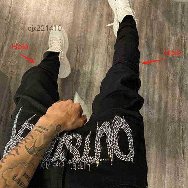new black jeans jogging retro high waist rhinestones design drilling small feet washed pants 93o5, Blue
new black jeans jogging retro high waist rhinestones design drilling small feet washed pants 93o5, Blue