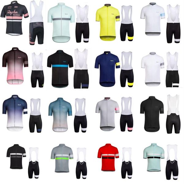 Image of 2020 RAPHA team Cycling Short Sleeves jersey bib shorts sets New Mens Clothing Ropa Ciclismo Clothes short sleeve U200320012680