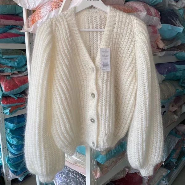 womens knits tees gentle and femininewomens casual loose fitting mohair sweater outerwear long sleeve hand woven 230821, White
womens knits tees gentle and femininewomens casual loose fitting mohair sweater outerwear long sleeve hand woven 230821, White