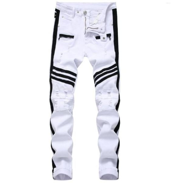 men039s jeans 2023men white zipper black trim side stripe slim stretch ripped casual trousers6867266, Blue
men039s jeans 2023men white zipper black trim side stripe slim stretch ripped casual trousers6867266, Blue