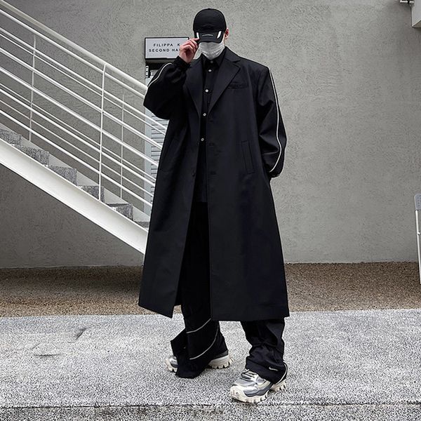 men's jackets syuhgfa trend overcoat autumn winter long windbreakers sports high split suit trench coat stree male fashion clothing 230, Black;brown
men's jackets syuhgfa trend overcoat autumn winter long windbreakers sports high split suit trench coat stree male fashion clothing 230, Black;brown
