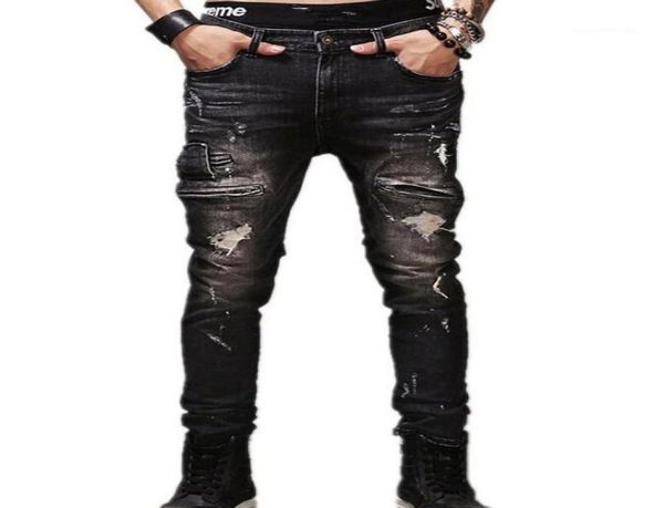 jeans male new fashion robins hole jeans pants men trousers straight pants designer 461131, Blue
jeans male new fashion robins hole jeans pants men trousers straight pants designer 461131, Blue