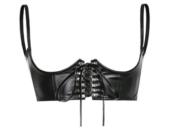 women fashion pu leather corset goth punk lace up bandage black bustier streetwear underbust support braces shaper 2205244987986
women fashion pu leather corset goth punk lace up bandage black bustier streetwear underbust support braces shaper 2205244987986