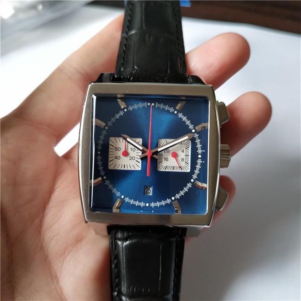 mans sport watch quality male watches quartz satch chronograph wristwatch blue dial black leather strap 013350n, Slivery;brown
mans sport watch quality male watches quartz satch chronograph wristwatch blue dial black leather strap 013350n, Slivery;brown
