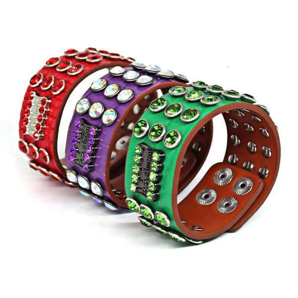 design water diamond inlaid bracelet bracelet pu material hip hop punk personalized trendy style, Black;brown
design water diamond inlaid bracelet bracelet pu material hip hop punk personalized trendy style, Black;brown