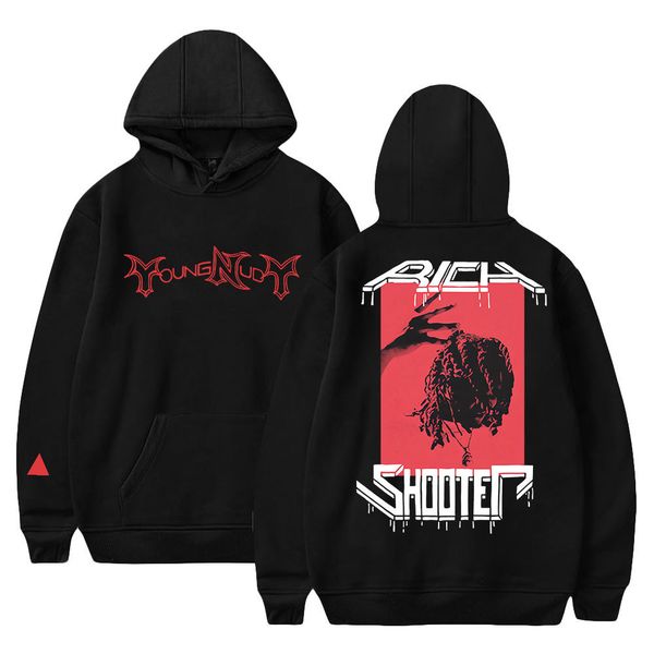 men's hoodies sweatshirts young nudy rich shooter po merch print fashion casual hiphop style 230821, Black
men's hoodies sweatshirts young nudy rich shooter po merch print fashion casual hiphop style 230821, Black