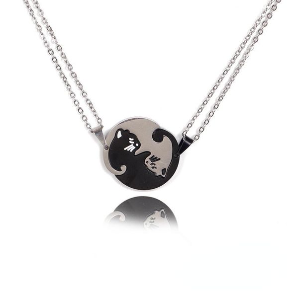 fashion animal pendant black white cat stitching necklace simple friendship gift heart shape gold white cute couple jewelry neckla7911855, Silver
fashion animal pendant black white cat stitching necklace simple friendship gift heart shape gold white cute couple jewelry neckla7911855, Silver