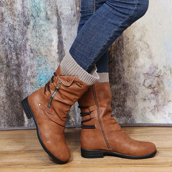 boot mid calf autumn winter female casual shoes flat fashion platform round toe zip solid plus size 35 43 230821, Black
boot mid calf autumn winter female casual shoes flat fashion platform round toe zip solid plus size 35 43 230821, Black