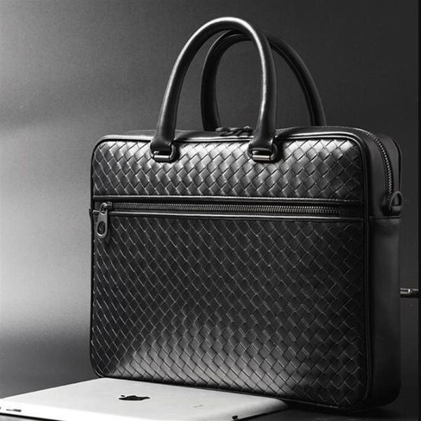 men bags mini briefcase handbags leather lapbag cowskin genuine leather woven commercial business men's bags small size2823
men bags mini briefcase handbags leather lapbag cowskin genuine leather woven commercial business men's bags small size2823