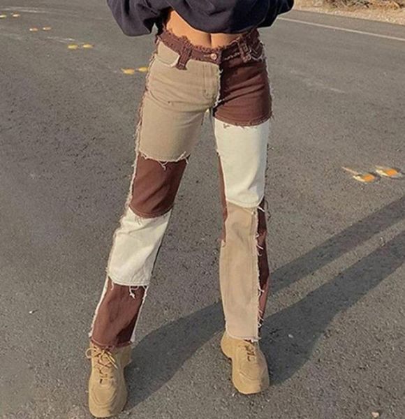 autumn brown women cowboy striped patchwork jeans street casual hip hop high waist loose straight jeans womens fashion pants2070154, Blue
autumn brown women cowboy striped patchwork jeans street casual hip hop high waist loose straight jeans womens fashion pants2070154, Blue