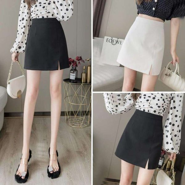 suit short dress skirts womens style spring and summer high waist a line split butt covering half skirt, Black
suit short dress skirts womens style spring and summer high waist a line split butt covering half skirt, Black
