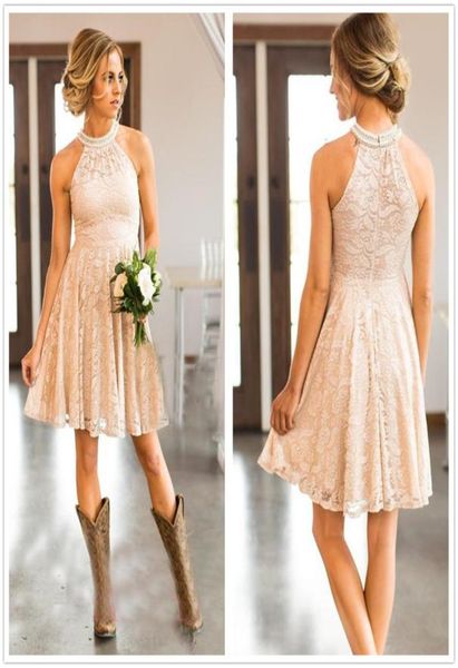 halter lace knee length a line country bridesmaid dresses beaded short wedding guest party bridesmaids of honor dresses5509300, White;pink
halter lace knee length a line country bridesmaid dresses beaded short wedding guest party bridesmaids of honor dresses5509300, White;pink