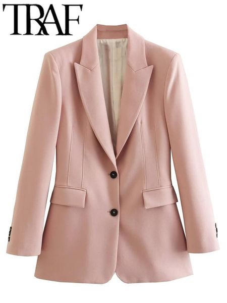 women s jackets traf solid fashion women loose blazer single button long sleeve office jacket coat female outwear 2023 autumn pink 230822, Black;brown
women s jackets traf solid fashion women loose blazer single button long sleeve office jacket coat female outwear 2023 autumn pink 230822, Black;brown