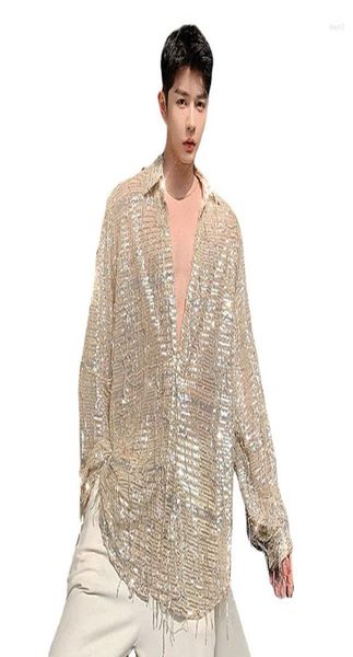 men039s casual shirts men see through long sleeve tassel sequins shirt male retro fashion streetwear loose dress stage show clo6126286, White;black
men039s casual shirts men see through long sleeve tassel sequins shirt male retro fashion streetwear loose dress stage show clo6126286, White;black