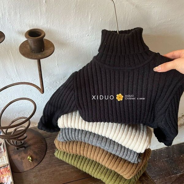 family matching outfits korean children's sweater 2023 autumn winter men girls solid color baby high neck elastic thread 230821, Blue
family matching outfits korean children's sweater 2023 autumn winter men girls solid color baby high neck elastic thread 230821, Blue