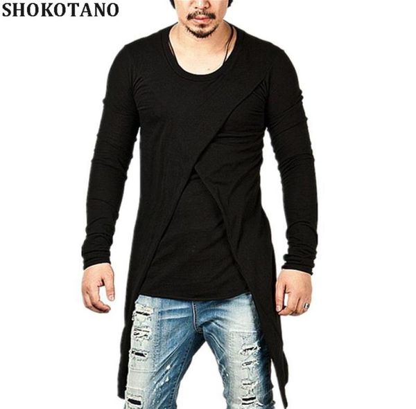 shokotano men super stylish cross layered tail long t shirt solid long sleeve tshirt longline swallow hem streetwear tee2956734, White;black
shokotano men super stylish cross layered tail long t shirt solid long sleeve tshirt longline swallow hem streetwear tee2956734, White;black