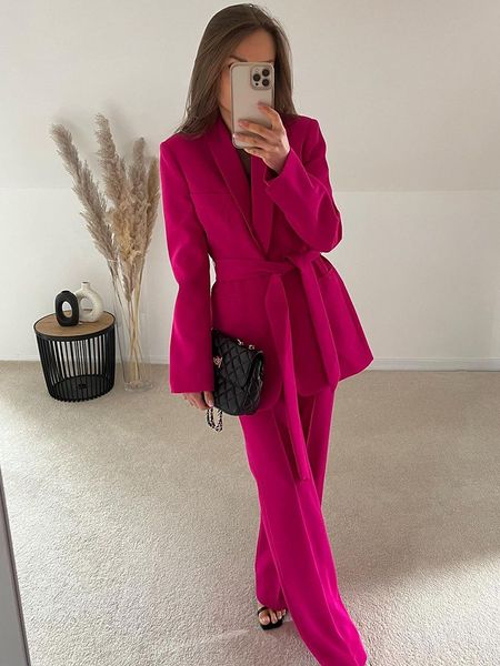 women's suits blazers fashion blazer coats women spring ol casual long sleeve rose red blazer with belt female lace up high street chic, White;black
women's suits blazers fashion blazer coats women spring ol casual long sleeve rose red blazer with belt female lace up high street chic, White;black
