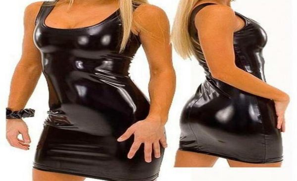 2018 new women patent leather drs sleeveless crew neck mini dress party clubwear black plus size 5xl vestido259k8347018, Black;gray
2018 new women patent leather drs sleeveless crew neck mini dress party clubwear black plus size 5xl vestido259k8347018, Black;gray