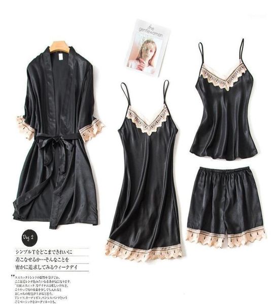 women039s sleepwear robe sets women satin dressing gown silk long nightgown home suit kimono bathrobes negligee peignoirs 5375119, Black;red
women039s sleepwear robe sets women satin dressing gown silk long nightgown home suit kimono bathrobes negligee peignoirs 5375119, Black;red