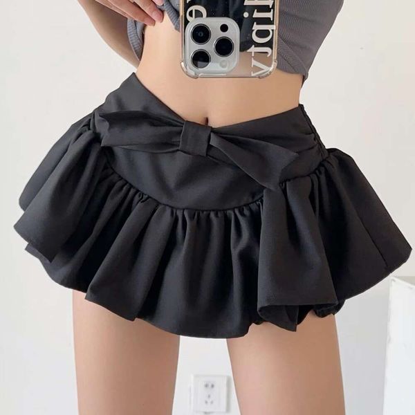 womens waist bow short skirt summer half length poodle all in one skinny design sense, Black
womens waist bow short skirt summer half length poodle all in one skinny design sense, Black