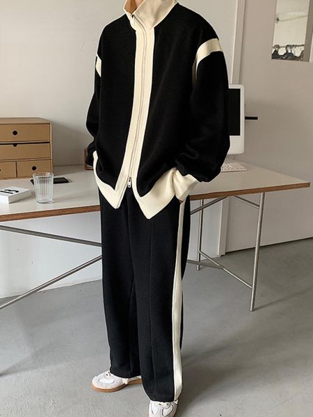 men's tracksuits double zipper color contrast splicing men jacket sweater sports suit two piece 2023 casual korean fashion male sets 9a, Gray
men's tracksuits double zipper color contrast splicing men jacket sweater sports suit two piece 2023 casual korean fashion male sets 9a, Gray