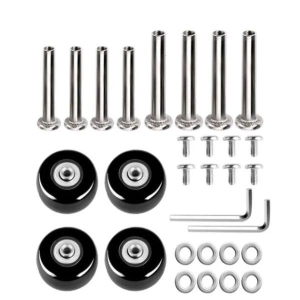 bag parts accessories 24pcs/set suitcase parts axles dia40mm/50mm/60mm silent travel luggage wheels casters repair replacement axles 230822, Black
bag parts accessories 24pcs/set suitcase parts axles dia40mm/50mm/60mm silent travel luggage wheels casters repair replacement axles 230822, Black