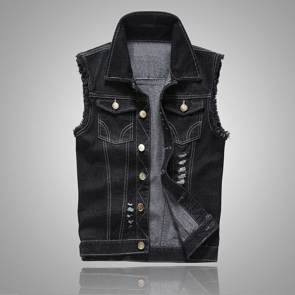 men's vests men's denim vest ripped jean plus size 6xl denim vest jacket coats waistcoat men sleeveless jacket male tankmens jacke, Black;white
men's vests men's denim vest ripped jean plus size 6xl denim vest jacket coats waistcoat men sleeveless jacket male tankmens jacke, Black;white