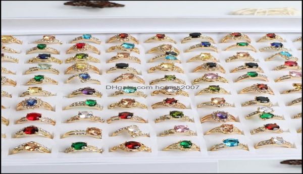 50pcslot fashion sparkling zircon gold color rings for women engagement wedding jewerly colorf party gift whole drop delivery6582627, Golden;silver
50pcslot fashion sparkling zircon gold color rings for women engagement wedding jewerly colorf party gift whole drop delivery6582627, Golden;silver