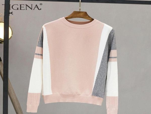 tigena contrast color pullover sweater women fall winter long sleeve knit jumper sweater female black pink knitwear clothes 2010307192073, White
tigena contrast color pullover sweater women fall winter long sleeve knit jumper sweater female black pink knitwear clothes 2010307192073, White
