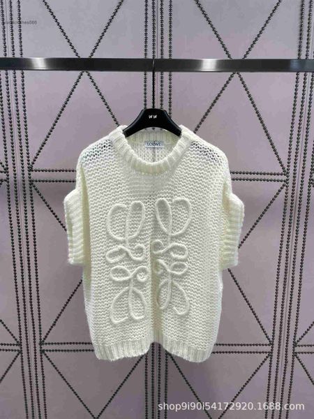23 summer new niche design jacquard hollowed out knit shirt fashionable loose and slim versatile top, White
23 summer new niche design jacquard hollowed out knit shirt fashionable loose and slim versatile top, White