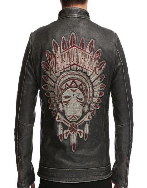 limited edition fashion embroidery genuine leather jackets stand collar vintage marbobo classic motorcycle leather jackets1269144, Black
limited edition fashion embroidery genuine leather jackets stand collar vintage marbobo classic motorcycle leather jackets1269144, Black