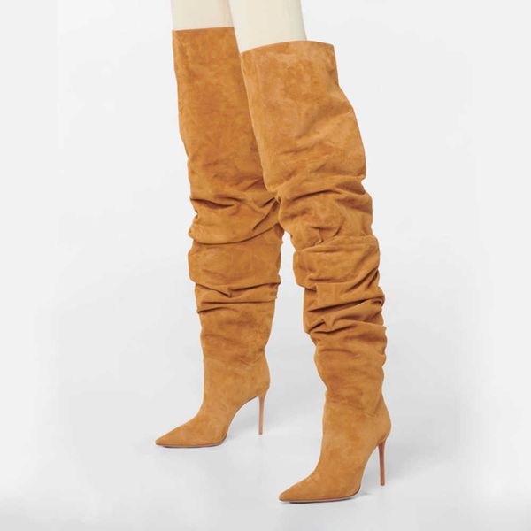 wind women's shoes 2022 spring and autumn new style slim heel pleated knee length boots large 230822, Black
wind women's shoes 2022 spring and autumn new style slim heel pleated knee length boots large 230822, Black