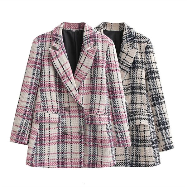 women s jackets pb za 2023 early autumn wear versatile waistband texture checker double breasted blazer commuting 230822, Black;brown
women s jackets pb za 2023 early autumn wear versatile waistband texture checker double breasted blazer commuting 230822, Black;brown
