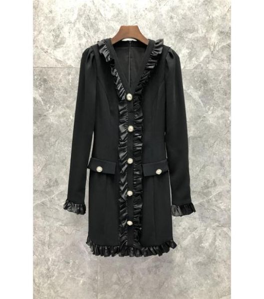 wooden ear stitching french dress womens clothing autumn european goods new commuting elegant short skirt 9w5342529, White;black
wooden ear stitching french dress womens clothing autumn european goods new commuting elegant short skirt 9w5342529, White;black