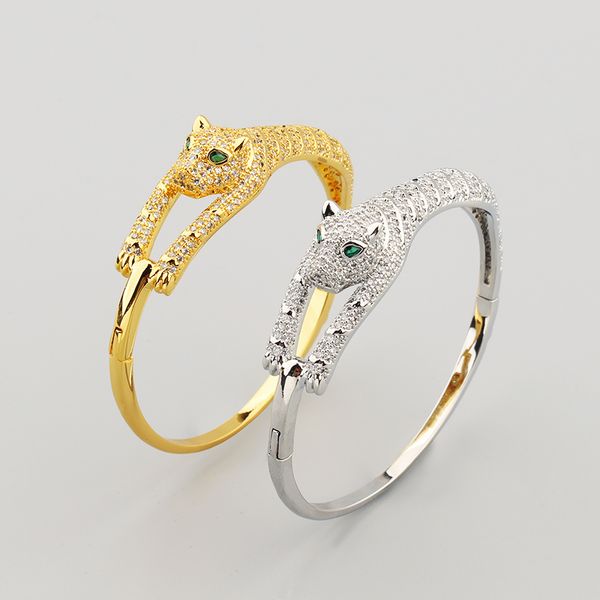 new 18k gold sliver plated run leopard diamond bangle bracelets chain designer for women men couple fashion jewels designer wedding party va, Black
new 18k gold sliver plated run leopard diamond bangle bracelets chain designer for women men couple fashion jewels designer wedding party va, Black