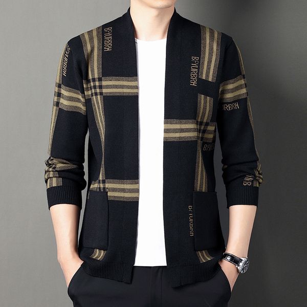 men's sweaters 2023 selling knitted cardigan trend fashion letter embroidery printed stripe plaid without buttons 230822, White;black
men's sweaters 2023 selling knitted cardigan trend fashion letter embroidery printed stripe plaid without buttons 230822, White;black