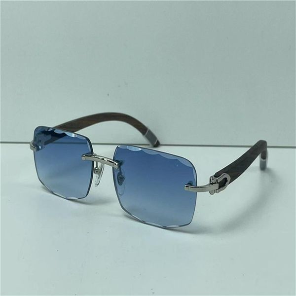 selling fashion design sunglasses 0117 square cut lens rimless frame spring wooden temples classic simple style uv400 protection e318s, White;black
selling fashion design sunglasses 0117 square cut lens rimless frame spring wooden temples classic simple style uv400 protection e318s, White;black