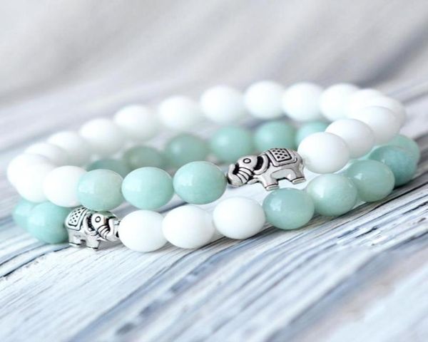 mg0753 8 mm a grade amazonite bracelet set elephant charm wrist mala bracelet 8 mm white shell beads yoga bracelet set52750823588771, Black
mg0753 8 mm a grade amazonite bracelet set elephant charm wrist mala bracelet 8 mm white shell beads yoga bracelet set52750823588771, Black