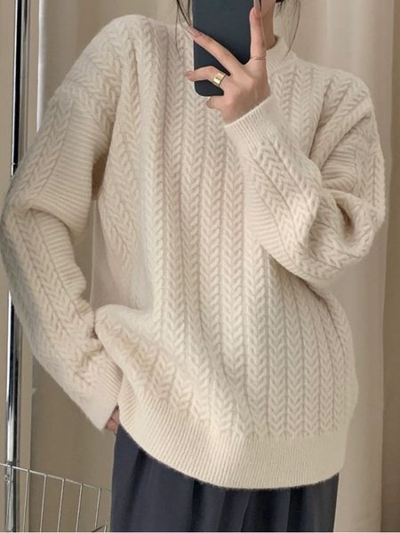womens sweaters in autumn winter loose soft oneck knitwears jumpers korean fashion warm simple lazy knit pullovers 230822, White;black
womens sweaters in autumn winter loose soft oneck knitwears jumpers korean fashion warm simple lazy knit pullovers 230822, White;black