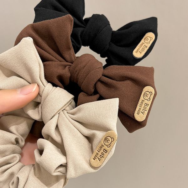 headbands korean bear bow elastic hair bands elegant solid color rope ties for girls headwear women accessories 230823, Silver
headbands korean bear bow elastic hair bands elegant solid color rope ties for girls headwear women accessories 230823, Silver