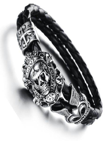 european fashion punk skull night club stainless steel genuine cowhide leather bracelet wristband men jewellery present gift8114689, Golden;silver
european fashion punk skull night club stainless steel genuine cowhide leather bracelet wristband men jewellery present gift8114689, Golden;silver