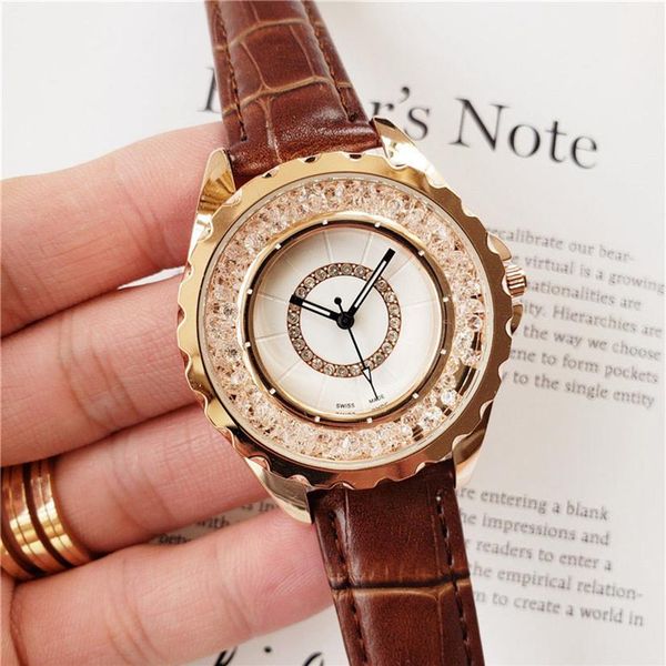 brand watches women girl crystal style leather strap quartz wrist watch cha13273j, Slivery;brown
brand watches women girl crystal style leather strap quartz wrist watch cha13273j, Slivery;brown