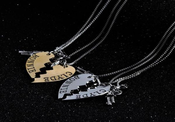pendant necklaces bonnie and clyde heart with gun necklace golden chain for fans gift style whole1306425, Silver
pendant necklaces bonnie and clyde heart with gun necklace golden chain for fans gift style whole1306425, Silver