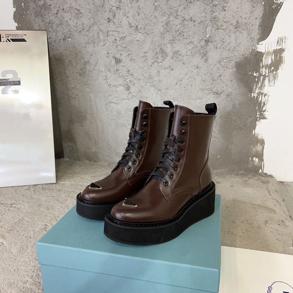 new triangle emblem leather ankle boot pumps heel round toe lace up booties women's luxury designers fashion dress casual shoes factory, Black
new triangle emblem leather ankle boot pumps heel round toe lace up booties women's luxury designers fashion dress casual shoes factory, Black
