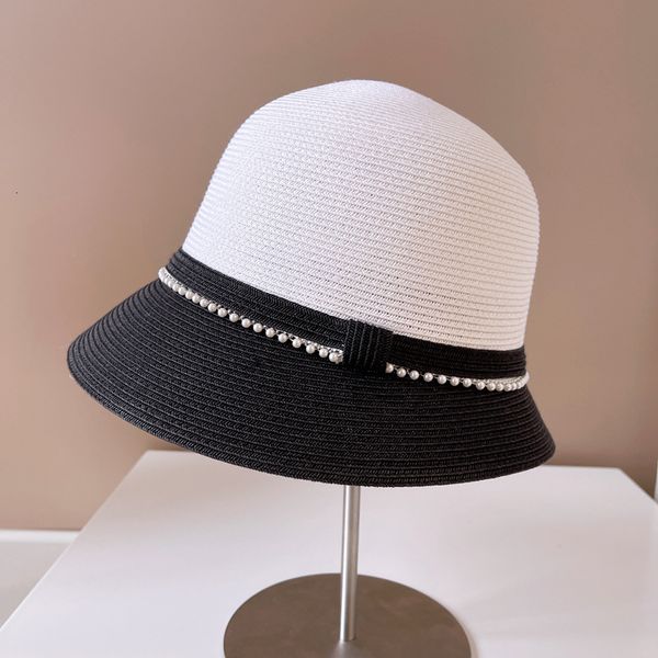berets japan bucket hat cap female women's wide brim summer hats braided straw fishing elegant beach twocolor stitching 230822, Blue;gray
berets japan bucket hat cap female women's wide brim summer hats braided straw fishing elegant beach twocolor stitching 230822, Blue;gray
