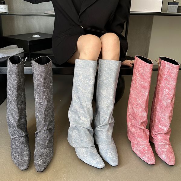 boots western knee high for woman designer shoes in footwear party ladies long zippers fashion pleated 230823, Black
boots western knee high for woman designer shoes in footwear party ladies long zippers fashion pleated 230823, Black